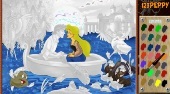 Mermaid Online Coloring Seite
