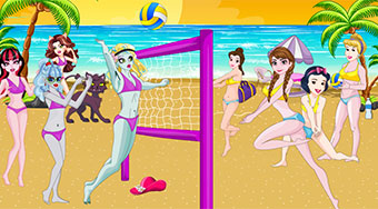 Princess Vs Monster High Beach Volleyball