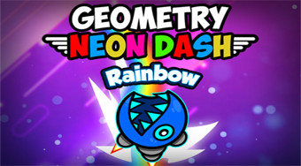 Geometry Neon Dash Rainbow